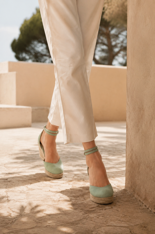 Closed-Toe Espadrille Wedges